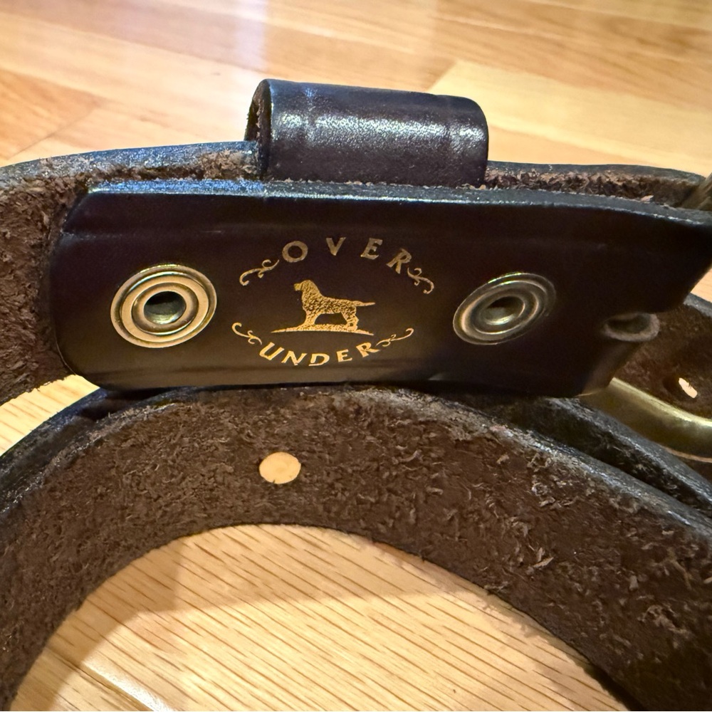 Vintage Orvis Over Under Leather Belt - Picture 2 of 5